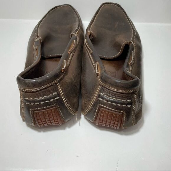 Timberland Brown Leather Slip On Loafers - Picture 5 of 9